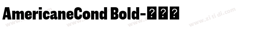 AmericaneCond Bold字体转换